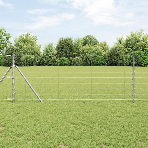 vidaXL Weidehek 0,8x25 m Gegalvaniseerd Staal, Tuin en Terras, Schuttingen, Nieuw, Verzenden