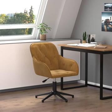 Bruine Fluweel Kantoorstoel - Retourdeal - 35% Korting! beschikbaar voor biedingen