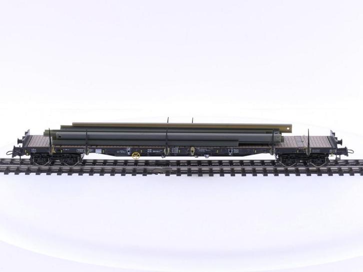 Schaal H0 Roco 47766 rongenwagen met stalen balken als la..., Hobby en Vrije tijd, Modeltreinen | H0, Gelijkstroom, Analoog, Gebruikt