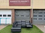 Hoekbank elektrisch relax design zwart leren bankstel, Huis en Inrichting, Banken | Bankstellen, Zo goed als nieuw, Hoekbank, Leer