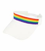 Zonneklep Regenboog Verstelbaar Wit, Verzenden, Nieuw
