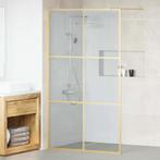 vidaXL Inloop Douche Wand Goud 115 x 195 cm gehard glas, Verzenden, Nieuw