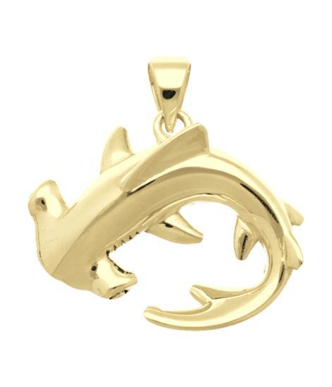 Gouden Hamerhaai kettinghanger, Sieraden, Tassen en Uiterlijk, Kettinghangers, Verzenden
