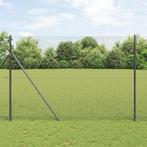 vidaXL Gelaste Draadhek met 13 Palen Grijs 1.4x50 m Staal, Verzenden, Nieuw