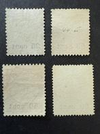 Suriname 1900 - Hulpuitgfite overdruk in zwart - NVPH 37/40, Gestempeld