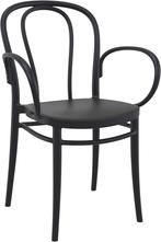 Tuinstoel - Stapelbaar - Zwart - Victor XL - Siesta, Verzenden, Nieuw