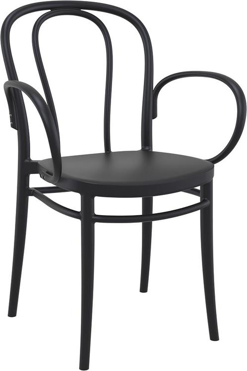 Tuinstoel - Stapelbaar - Zwart - Victor XL - Siesta, Tuin en Terras, Tuinstoelen, Verzenden