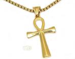 Ankh - Goudkleurig  4,3 cm - Snake, Sieraden, Tassen en Uiterlijk, Verzenden, Nieuw