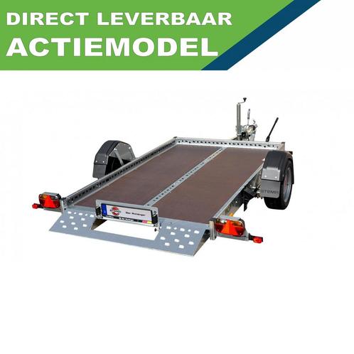 Motortrailer Stema WOM 1500 Kg geremd 301x169 afzinkbaar, Auto diversen, Aanhangers en Bagagewagens, Ophalen of Verzenden