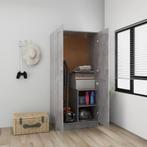vidaXL Kledingkast 82,5x51,5x180 cm bewerkt hout betongrijs, Huis en Inrichting, Kasten | Kledingkasten, Verzenden, Nieuw