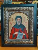 Icoon - Saint Anthony - .950 zilver - Met de hand gemaakte, Antiek en Kunst