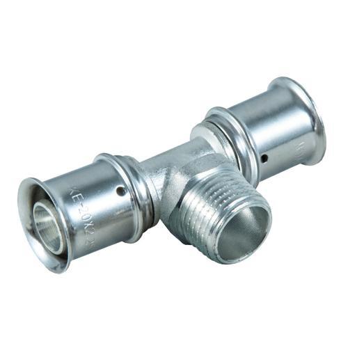 press messing T-st  16x1/2x16 buitendraad, Doe-het-zelf en Verbouw, Buizen en Afvoer, Ophalen of Verzenden