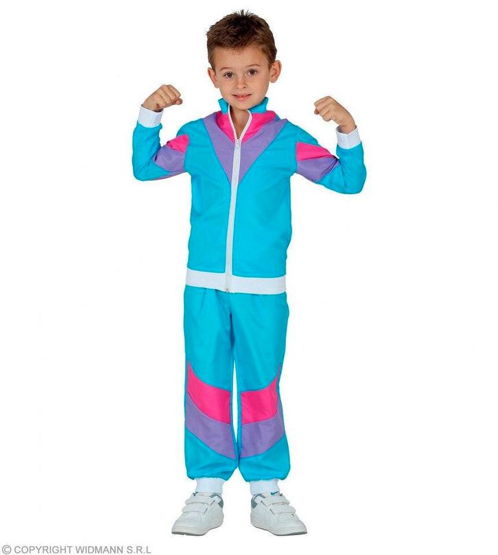 Fout trainingspak kinderen Blauw - 158, Kleding | Dames, Carnavalskleding en Feestkleding, Verzenden