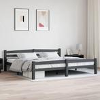 vidaXL Bedframe massief grenenhout donkergrijs 200x200 cm, Verzenden, Overige maten, 200 cm, Hout
