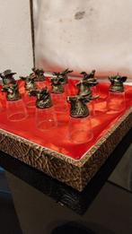 Drankservies (12) - animaux différents - Metaal, Glas -