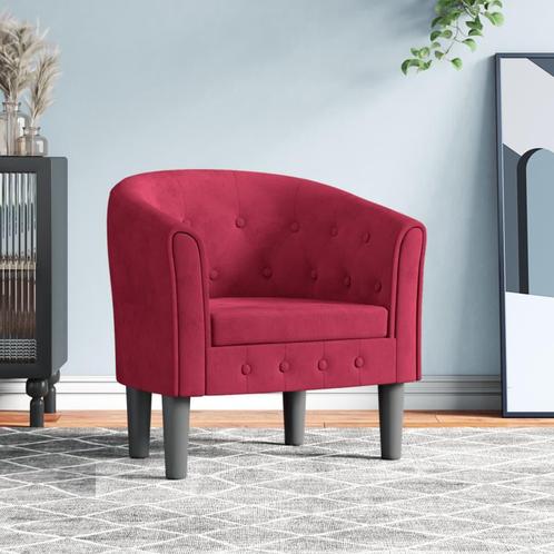 vidaXL Kuipstoel fluweel wijnrood, Huis en Inrichting, Fauteuils, Nieuw, Verzenden