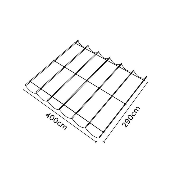 Platinum Schaduwdoek Harmonica W290 x L400 cm Gebroken Wit, Tuin en Terras, Overkappingen
