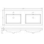 Badkamermeubel Luna 120X47 Houtnerf Grijs (4 Laden), Ophalen of Verzenden, Nieuw