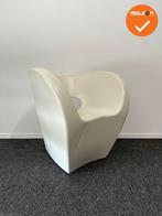 Fauteuil - Moroso - met witte kunstlederen stoffering - Vict, Vergader- of Presentatieruimte, Ophalen of Verzenden, Gebruikt, Stoel