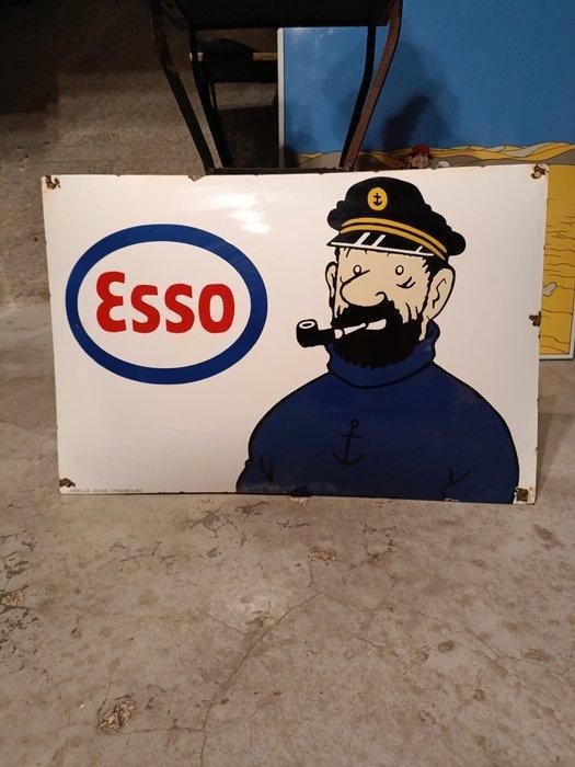 Plaque Emaillée Haddock pour Esso 1972 - Émailleries, Boeken, Strips | Comics