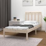 vidaXL Bedframe zonder matras massief grenenhout 75x190 cm, Eenpersoons, Bruin, Verzenden, Nieuw