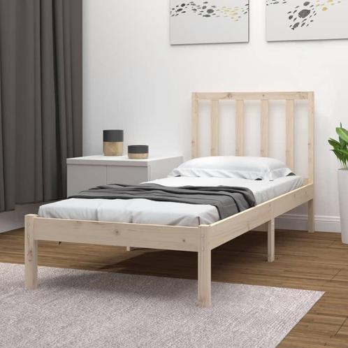 vidaXL Bedframe zonder matras massief grenenhout 75x190 cm, Huis en Inrichting, Slaapkamer | Bedden, Bruin, Nieuw, Hout, Eenpersoons