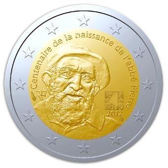Frankrijk 2 Euro Abbé Pierre 2012, Postzegels en Munten, Munten | Europa | Euromunten, Verzenden
