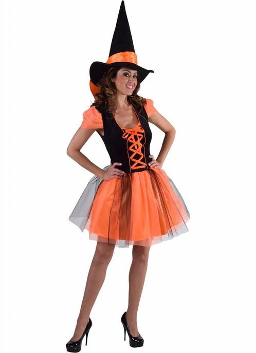 Jurk oranje heks, Kleding | Dames, Carnavalskleding en Feestkleding, Nieuw, Ophalen of Verzenden
