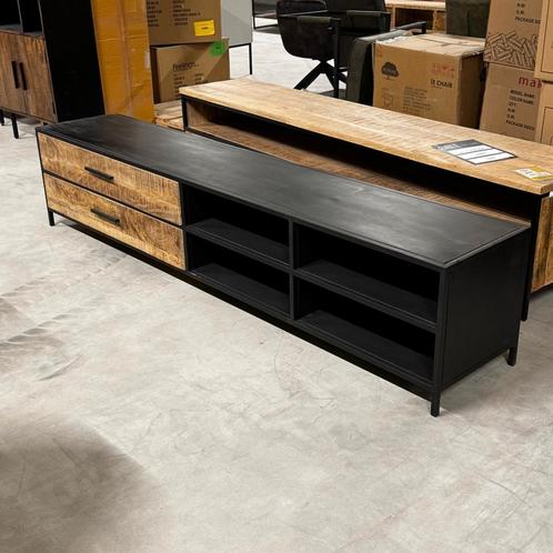 TV Dressoir Mango/Staal 240cm, Huis en Inrichting, Kasten | Dressoirs, Ophalen of Verzenden