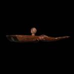 Oud-Egyptisch Hout Lepel met een zwemmer. Nieuwe Koninkrijk,