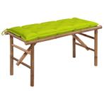 vidaXL Tuinbank inklapbaar met kussen 118 cm bamboe, Tuin en Terras, Verzenden, Nieuw, Hout