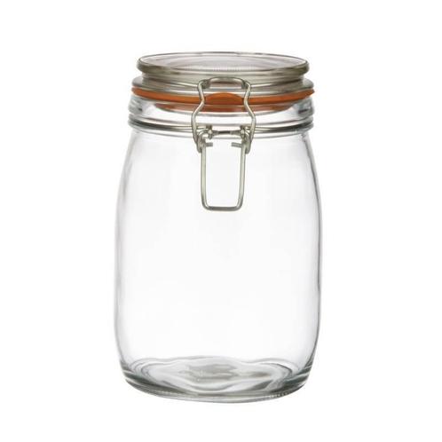 Glazen potje met beugel - 1000ml, Zakelijke goederen, Horeca | Keukenapparatuur, Nieuw in verpakking, Bakkerij en Slagerij, Verzenden