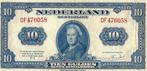 Bankbiljet 10 gulden 1943 II Wilhelmina  Zeer Fraai, Postzegels en Munten, Bankbiljetten | Nederland, Verzenden