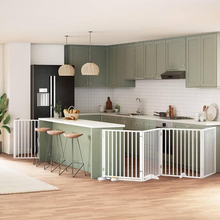 vidaXL Hondenhek inklapbaar met deur 10 panelen 800cm, Dieren en Toebehoren, Honden-accessoires, Nieuw, Verzenden