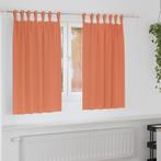 vidaXL Gordijnen met gordijnen 2 pcs Terracotta Polyester, Huis en Inrichting, Stoffering | Gordijnen en Lamellen, Verzenden, Nieuw