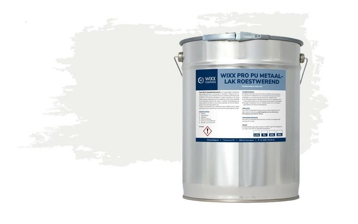 Wixx PRO PU Metaallak Roestwerend RAL 9016 | Verkeerswit 5L, Doe-het-zelf en Verbouw, Verf, Beits en Lak, Lak, Wit, Nieuw, Minder dan 5 liter