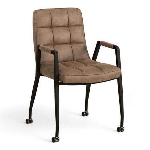 MX Sofa Eetkamerstoel Ryan | Truffle | Microvezelstof, Huis en Inrichting, Stoelen, Nieuw, Ophalen