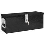 vidaXL Opbergbox 60x23,5x23 cm aluminium zwart, Verzenden, Nieuw