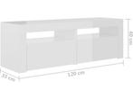 vidaXL - Tv-meubel - met - LED-verlichting - 120x35x40 - cm, Verzenden, Zo goed als nieuw