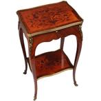 Bijzettafel verguld brons en inlegwerk Alexander Chevrie gem, Antiek en Kunst, Ophalen of Verzenden