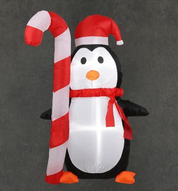 Pinguïn opblaasbaar rood LED 120cm beschikbaar voor biedingen