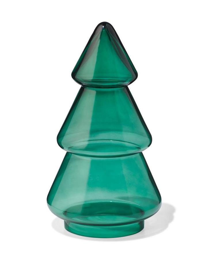 HEMA Kerstboom 14.7x25x14.7cm glas groen 2+1 gratis, Diversen, Kerst, Nieuw, Verzenden