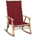 vidaXL Schommelstoel met kussen bamboe, Verzenden, Nieuw, Hout