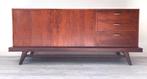 Vintage | dressoir | sideboard | wandkast | teakhout, 150 tot 200 cm, 25 tot 50 cm, Met klep(pen), Teakhout