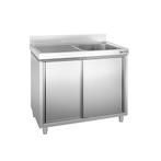 GGM Gastro | Spoelkast PREMIUM - 1200x700mm - met 1 spoelbak, Verzenden, Nieuw in verpakking, RVS Meubilair