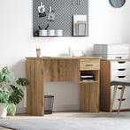 vidaXL Bureau met Opslag Artisan Eiken 90x49,5x75 cm Bewerkt, Verzenden, Nieuw