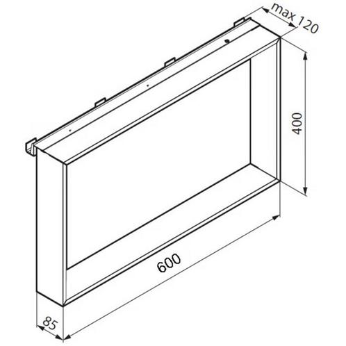 Planchet Novellini Kuadra voor Douchewand 40x60x12 cm Chroom, Doe-het-zelf en Verbouw, Sanitair, Ophalen of Verzenden