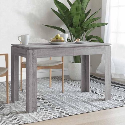 vidaXL Eettafel 120x60x76 cm bewerkt hout grijs sonoma, Huis en Inrichting, Tafels | Eettafels, Nieuw, Verzenden