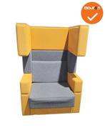 Akoestische design Fauteuil - Oranje / grijs - refurbished, Vergader- of Presentatieruimte, Ophalen of Verzenden, Gebruikt, Stoel