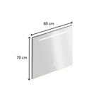 Badkamerspiegel Xenz Bardolino 80x70 cm met Horizontale, Ophalen of Verzenden, Nieuw